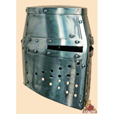 Topfhelm - Templerhelm - Kreuzritter Helm