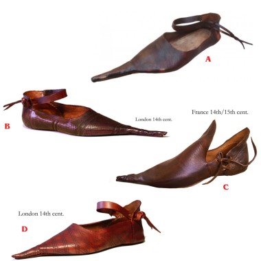 Poulaine, Schuhe Mittelalter