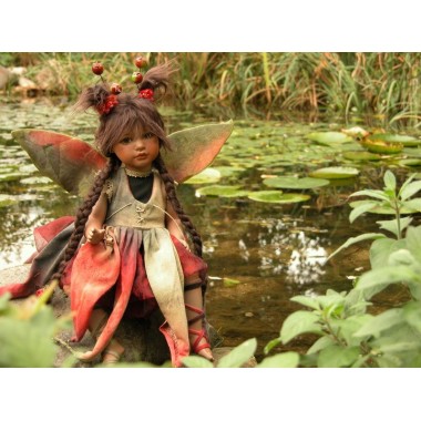 Elfe Fee Teich, Porzellanpuppe