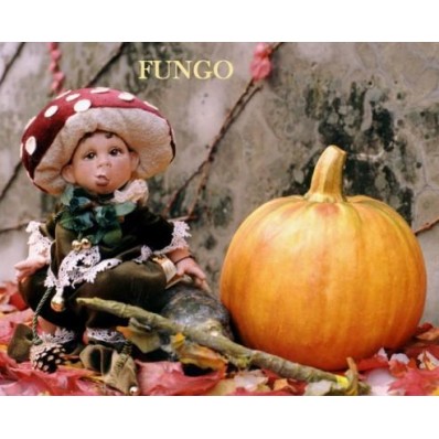 Elfe Kobold Pilz, Porzellanpuppe