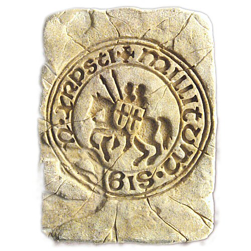 Fliese mit Templersiegel