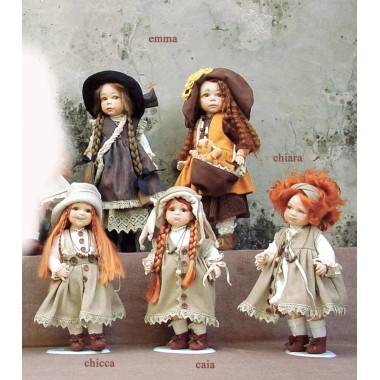 Porzellanpuppen, künstlerpuppen Caia, Chicca, Chiara