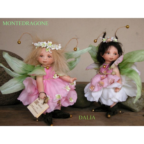 Elfe Fee Dahlia Rose, Porzellanpuppe