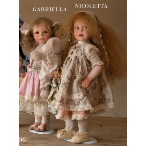 Porzellanpuppen, künstlerpuppen Gabriella e Nicoletta