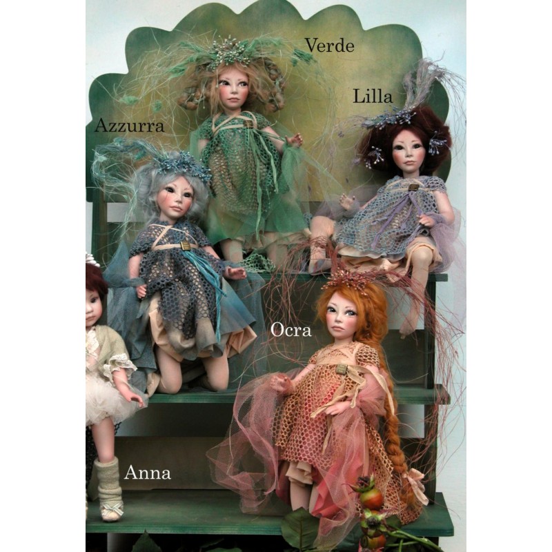 Elfe Fee Nymphe, Porzellanpuppe