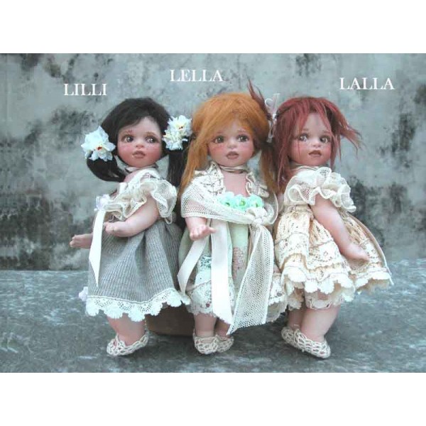 Porzellanpuppen künstlerpuppen Lalla, Lilli und Lella