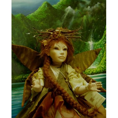 Elfe Fee Granatapfel, Porzellanpuppe