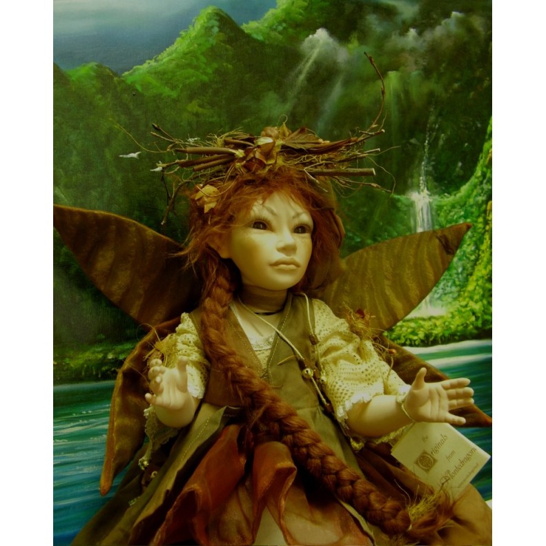 Elfe Fee Granatapfel, Porzellanpuppe