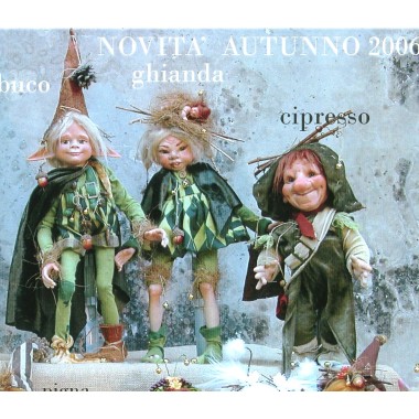 Porzellanpuppe - Elfe Kobold Zypresse