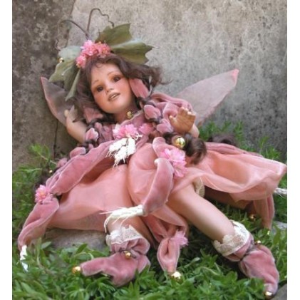 Elfe Fee Pfingstrosen, Porzellanpuppe