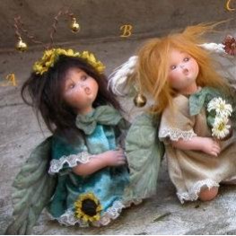 Elfe Fee Gänseblümchen, Porzellanpuppe