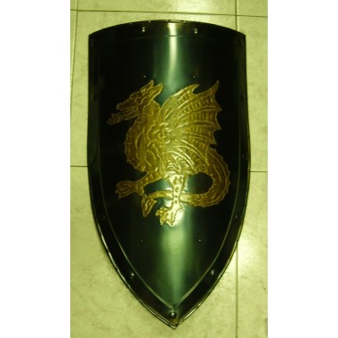 Schild mit geflügeltem Drachenwappen