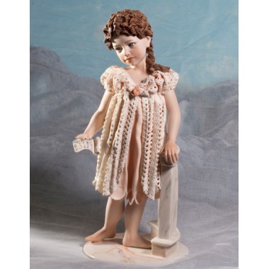 Porzellan Figur Skulptur Porzellanfigur Junges Mädchen