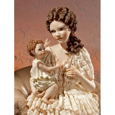 Porzellan Figur - Skulptur Porzellanfigur - Frau mit Kind