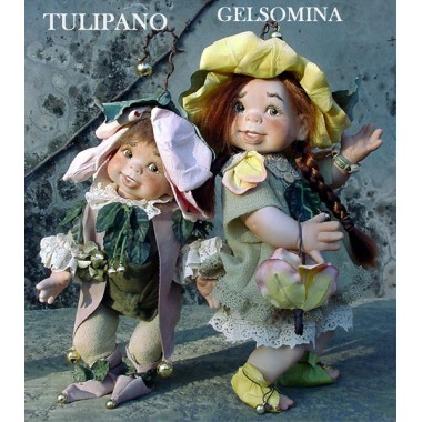 Gnom Tulpe Porzellanpuppe