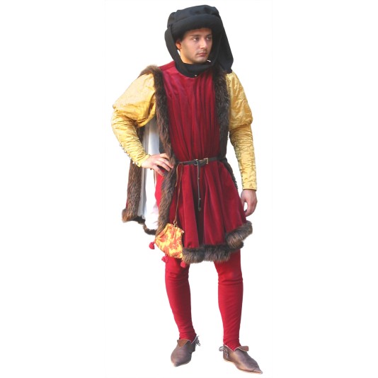 Kleid Edelmann aus dem fünfzehnten Jahrhundert.