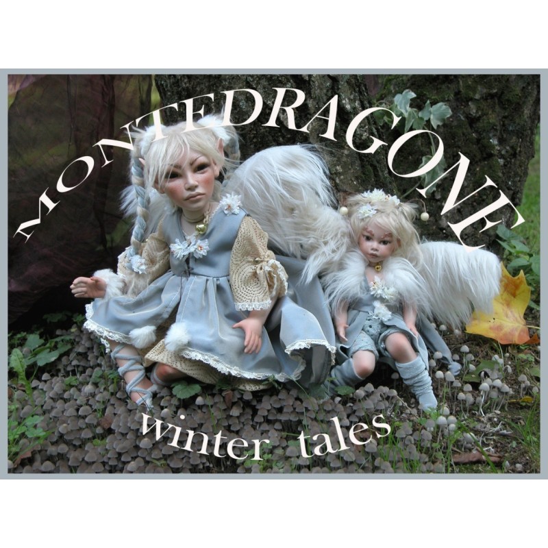 Porzellanpuppe - Elfe Fee Brina - Maße 42 cm