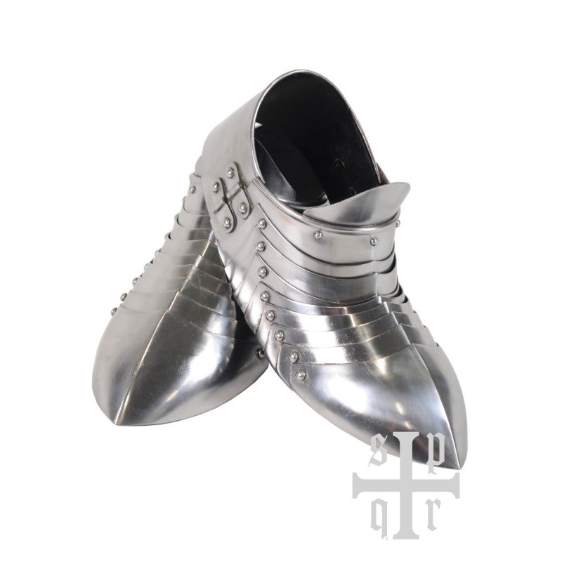 Mittelalterliche Sabatons, Panzerschuhe , 1,5 mm Stahl, Paar