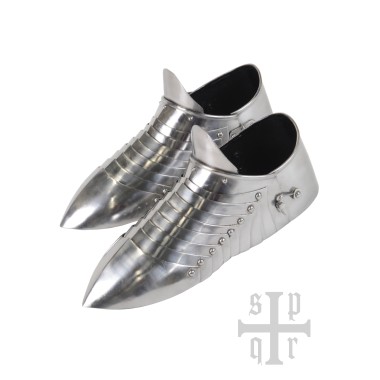Mittelalterliche Sabatons, Panzerschuhe , 1,5 mm Stahl, Paar